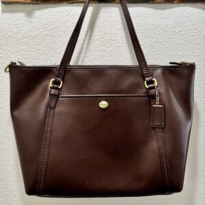 Large Brown Coach Peyton Tote